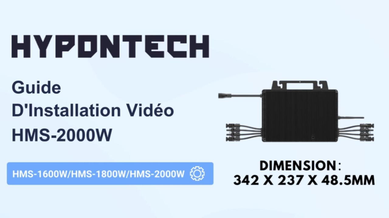 Guide d'installation du micro-onduleur Hypontech HMS-2000W